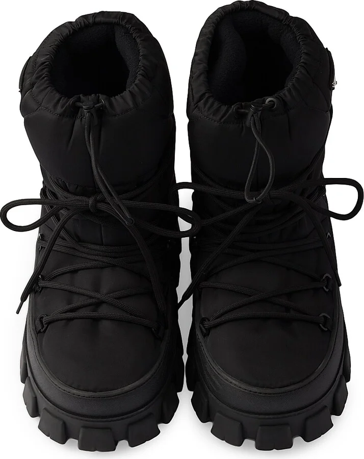 Women's Re-Nylon Gabardine Après Ski Booties - Black - Size 11 - Image 2
