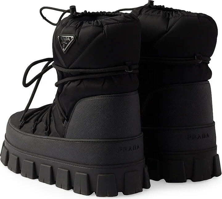 Women's Re-Nylon Gabardine Après Ski Booties - Black - Size 11 - Image 3