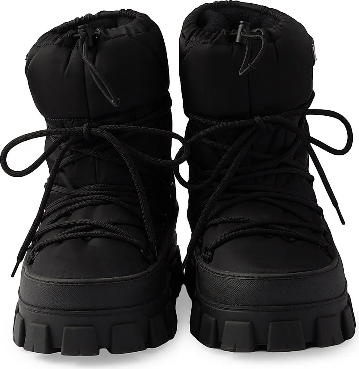 Women's Re-Nylon Gabardine Après Ski Booties - Black - Size 11 - Image 4