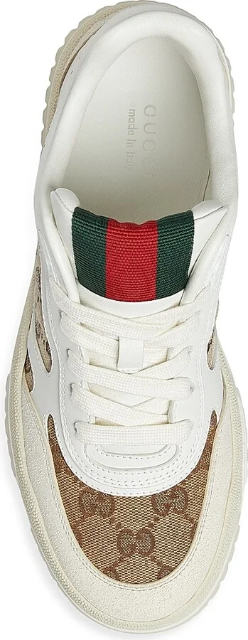 Women's Re-Web Leather Sneakers - Ivory - Size 7 - Image 4