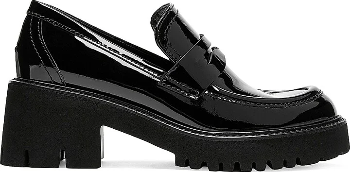 Women's Readmid Leather Platform Loafers - Black Patent - Size 6