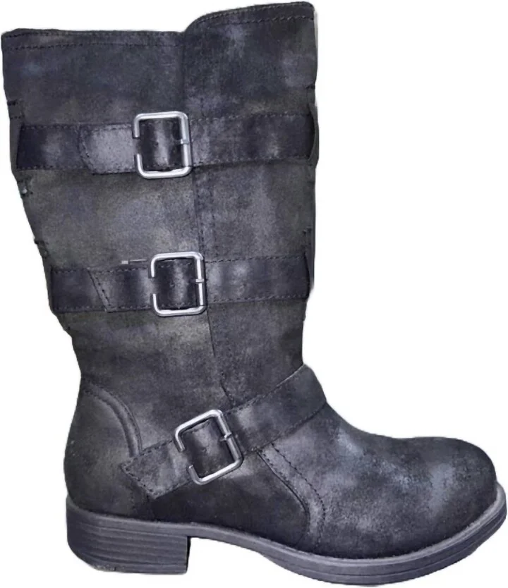 Women's Reagan Knee High Boot In Black Fabric