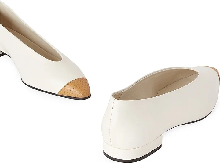 Women's Rebecca Cap-Toe Ballet Flats - Honey Milk - Size 6.5 - Image 6