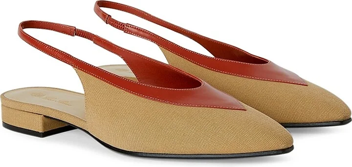 Women's Rebecca Colorblocked Slingback Flats - Wood - Size 6.5 - Image 2