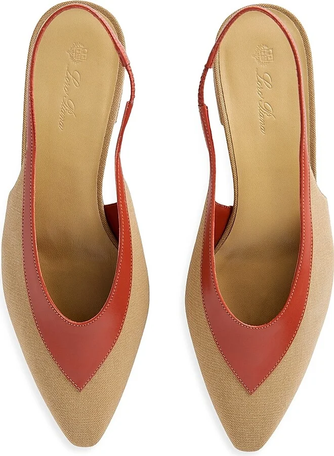 Women's Rebecca Colorblocked Slingback Flats - Wood - Size 6.5 - Image 4