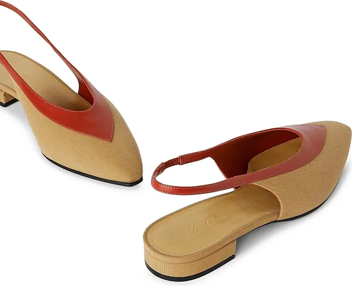 Women's Rebecca Colorblocked Slingback Flats - Wood - Size 6.5 - Image 6