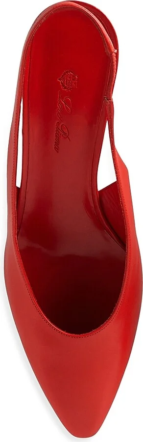 Women's Rebecca Leather Slingback Pumps - Red - Size 6.5 - Image 2