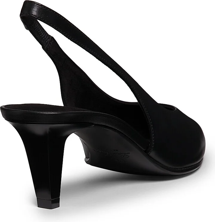 Women's Rebecca Leather Slingback Pumps - Red - Size 6.5 - Image 4