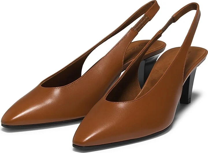 Women's Rebecca Leather Slingback Pumps - Red - Size 6.5 - Image 9