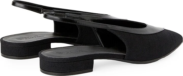 Women's Rebecca Wool & Leather Flats - Black - Size 6 - Image 3