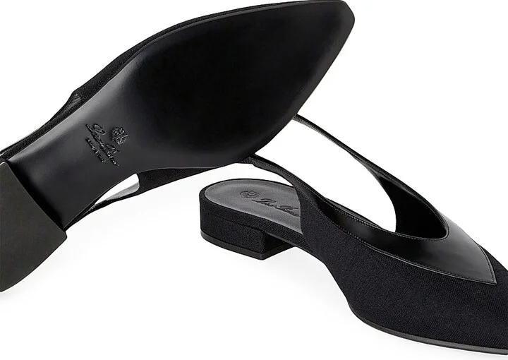 Women's Rebecca Wool & Leather Flats - Black - Size 6 - Image 5