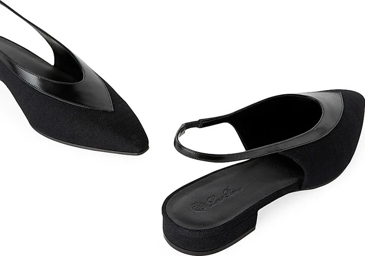Women's Rebecca Wool & Leather Flats - Black - Size 6 - Image 6
