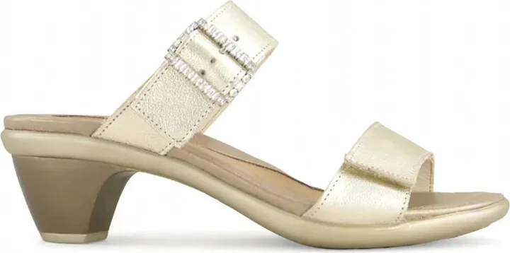 Women's Recent Kitten Heel Sandal In Gold