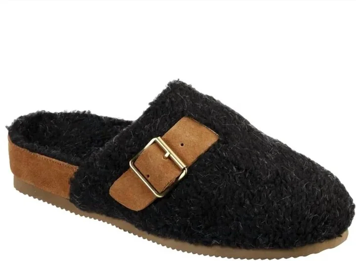 Women's Recycled Ela Clog Slipper In Black