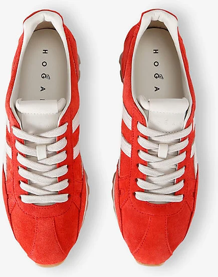 Womens Red Allacciato H 671 Suede Low-Top Trainers Eur 38.5 / 5.5 Uk Women - Image 2