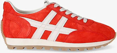 Womens Red Allacciato H 671 Suede Low-Top Trainers Eur 38.5 / 5.5 Uk Women