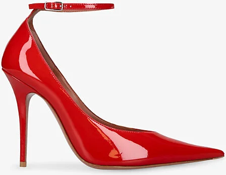 Womens Red Anok 105 Patent-Leather Heeled Courts Eur 38.5 / 5.5 Uk Women
