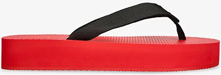 Womens Red Comb Dune Flatform Rubber Sandals Eur 36 / 3 Uk Women