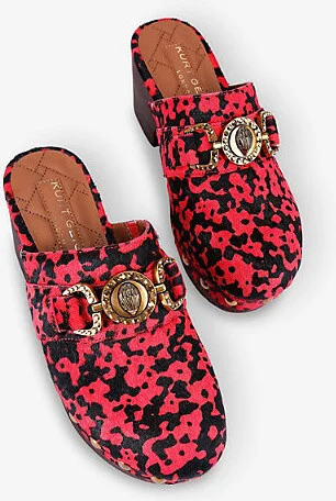 Womens Red Comb Mansion Heeled Leather Clogs Eur 37 / 4 Uk Women - Image 2