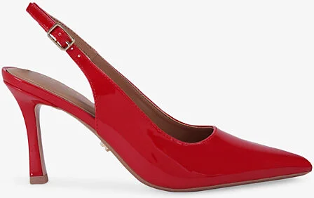 Womens Red Corletta Slingback Patent-Leather Heeled Courts Eur 39 / 6 Uk Women
