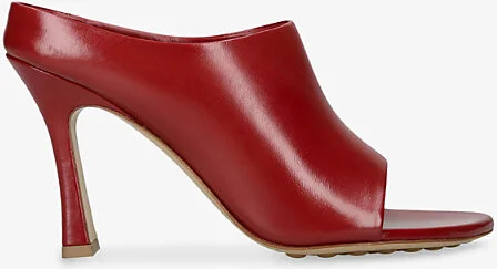 Womens Red/Dark Rana 90 Leather Heeled Sandals Eur 41 / 8 Uk Women