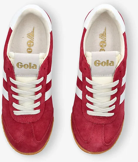 Womens Red Elan Suede Low-Top Trainers Eur 39 / 6 Uk Women - Image 2