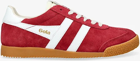 Womens Red Elan Suede Low-Top Trainers Eur 39 / 6 Uk Women