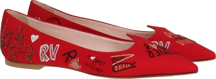 Womens Red Flat