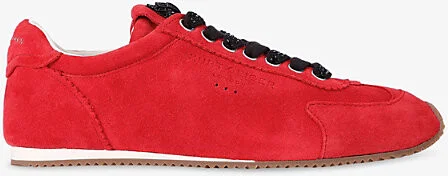 Womens Red Islington Suede Trainers Eur 39 / 6 Uk Women