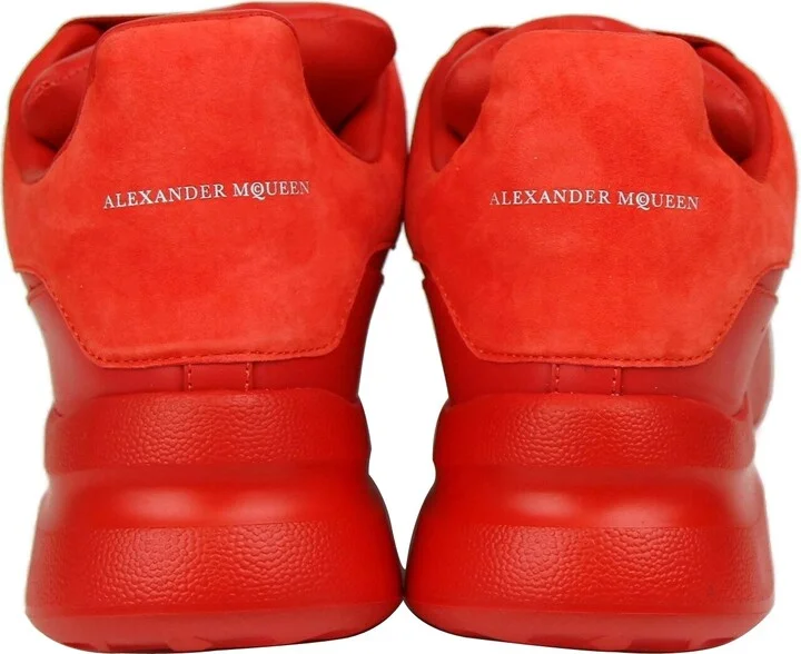 Women's Red Leather / Suede Sneaker - Image 5