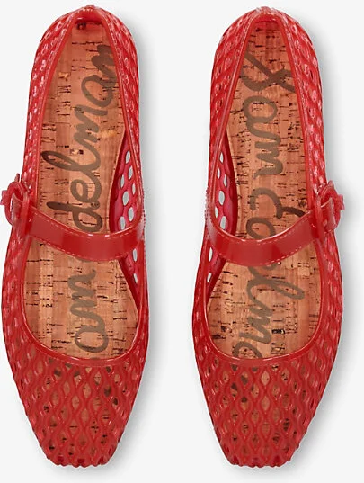 Womens Red Michaela Jelly Mary Jane Flats Eur 38.5 / 5.5 Uk Women - Image 2