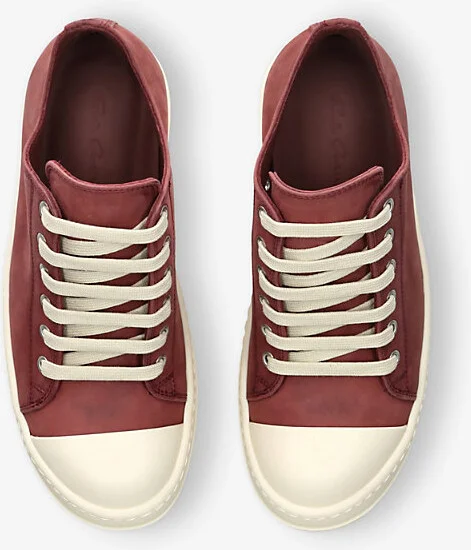 Womens Red/Other Low Nubuck-Leather Low-Top Trainers Eur 40 / 7 Uk Women - Image 2