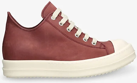 Womens Red/Other Low Nubuck-Leather Low-Top Trainers Eur 40 / 7 Uk Women