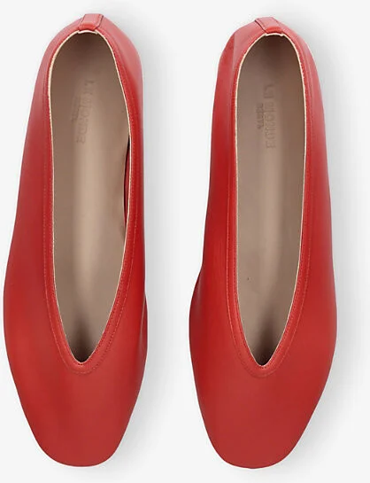 Womens Red/Other Luna Leather Ballet Flats Eur 40 / 7 Uk Women - Image 2