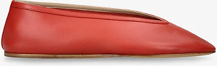 Womens Red/Other Luna Leather Ballet Flats Eur 40 / 7 Uk Women