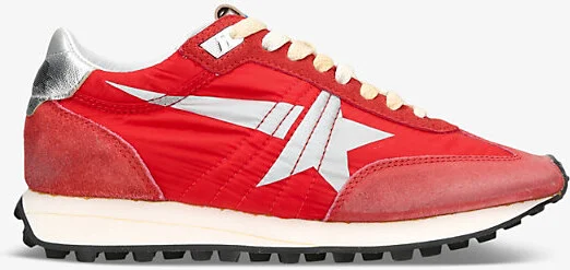 Womens Red/Other Men's Marathon Runner Suede and Mesh Low-Top Trainers Eur 37 / 4 Uk Women