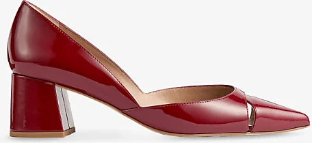 Womens Red-Red Cecile Patent-Leather Heeled Courts Eur 39 / 6 Uk Women