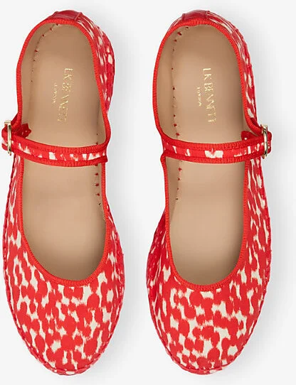Womens Red-Red Emmie Cotton-Canvas Mary-Jane Espadrilles Eur 36 / 3 Uk Women - Image 2