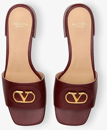Womens Red Vlogo 20 Leather Slides Eur 36 / 3 Uk Women - Image 2