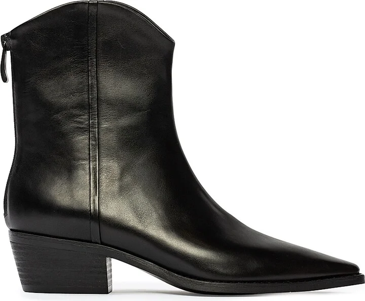 Women's Reed Leather Boots - Black Leather - Size 5