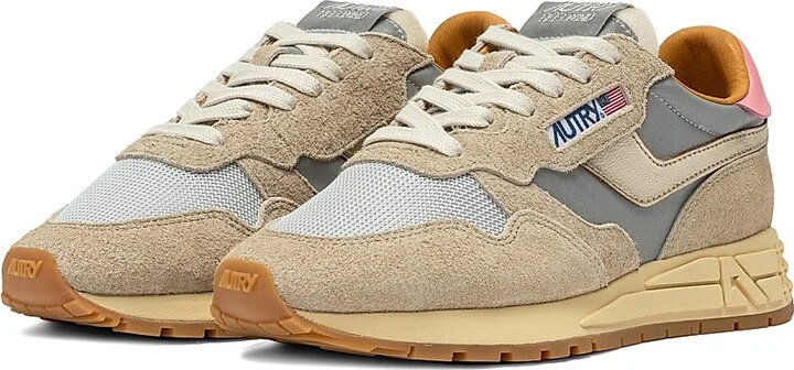 Women's Reelwind Leather & Mesh Low-Top Sneakers - Taupe Silver Pink Ivory - Size 5 - Image 2