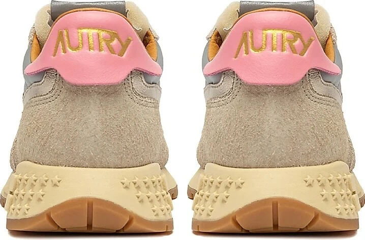 Women's Reelwind Leather & Mesh Low-Top Sneakers - Taupe Silver Pink Ivory - Size 5 - Image 3