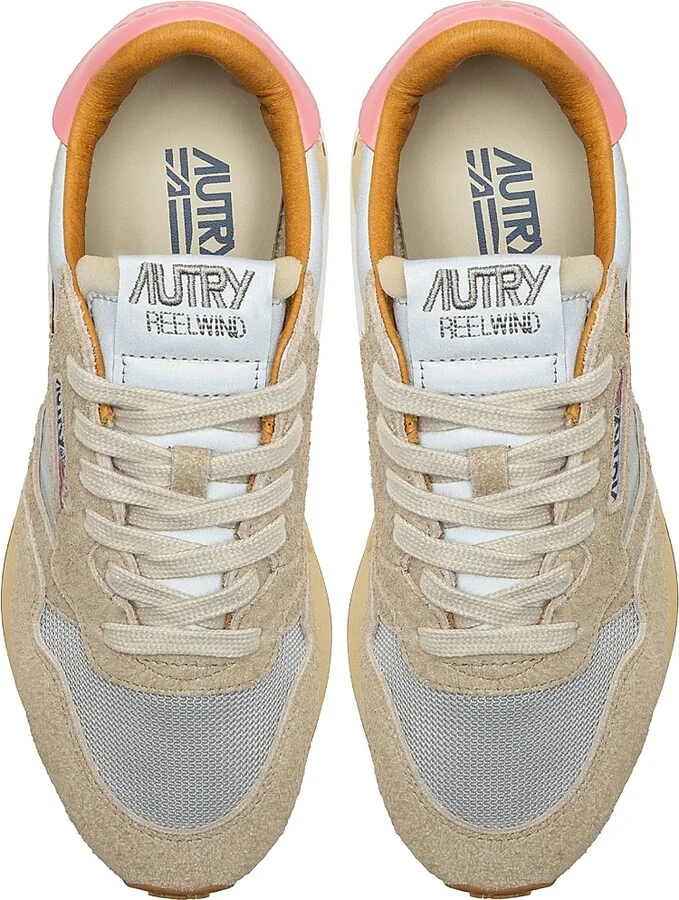 Women's Reelwind Leather & Mesh Low-Top Sneakers - Taupe Silver Pink Ivory - Size 5 - Image 4