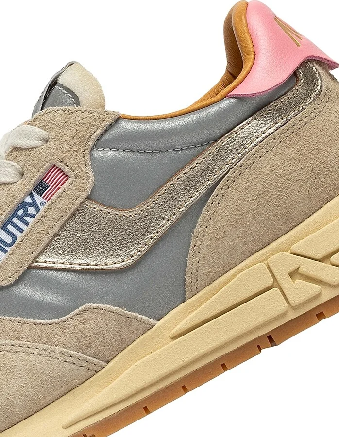 Women's Reelwind Leather & Mesh Low-Top Sneakers - Taupe Silver Pink Ivory - Size 5 - Image 6