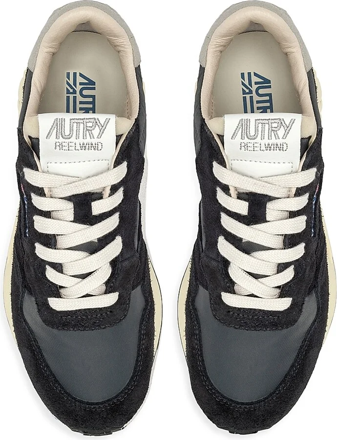 Women's Reelwind Mesh & Leather Low-Top Sneakers - Black Ivory - Size 5 - Image 4