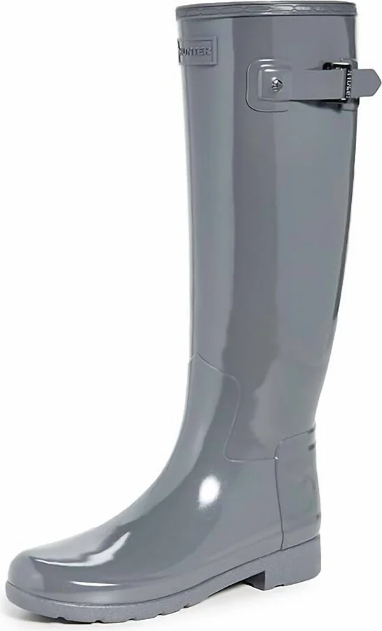 Women's Refined Tall Gloss Boots In Stratus Grey