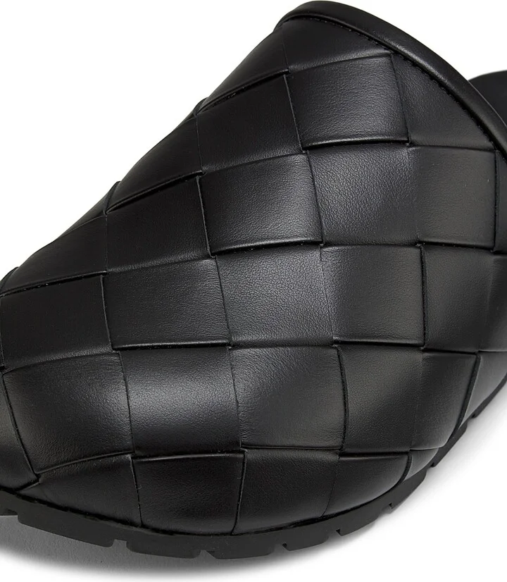 Women's Reggie Intrecciato Leather Clogs - Black - Size 6 - Image 5