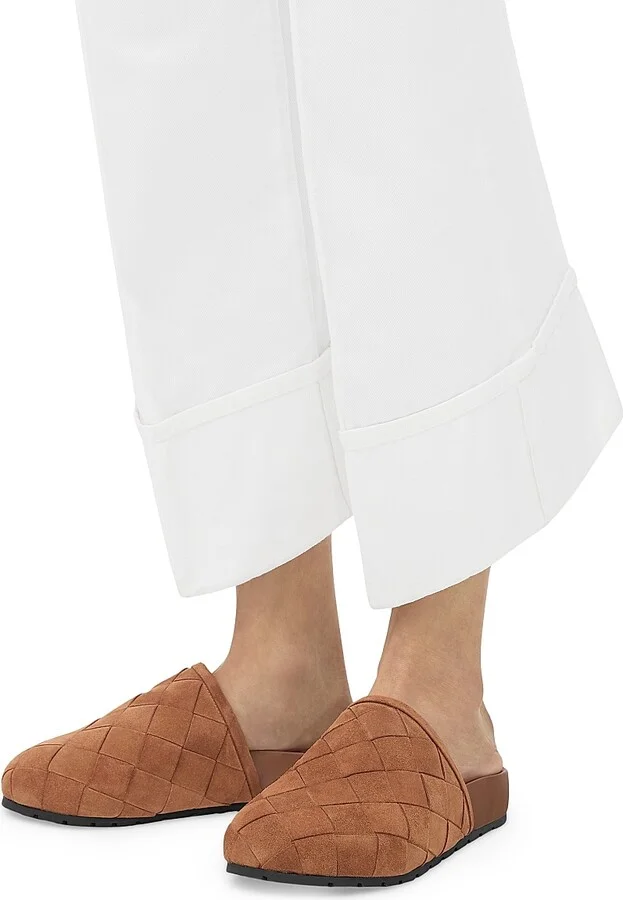 Women's Reggie Intrecciato Suede Mules - Caramel - Size 5 - Image 5