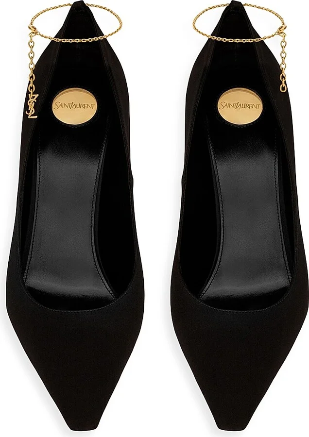 Women's Régine Pumps in Satin Crepe - Black - Size 5 - Image 3