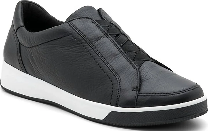 Women's Rei Low Sneakers In Black Calf